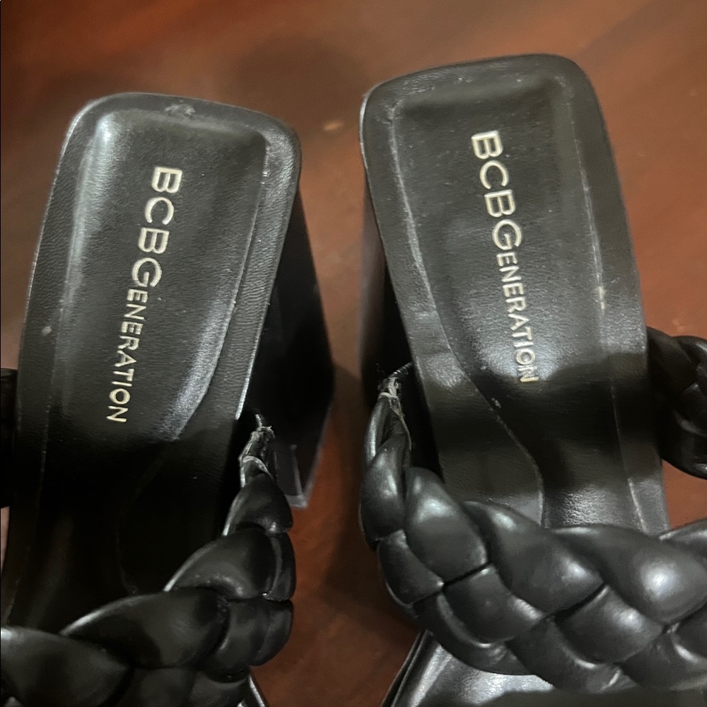 Bcbgeneration Black Braided Platform Sandals - image 2